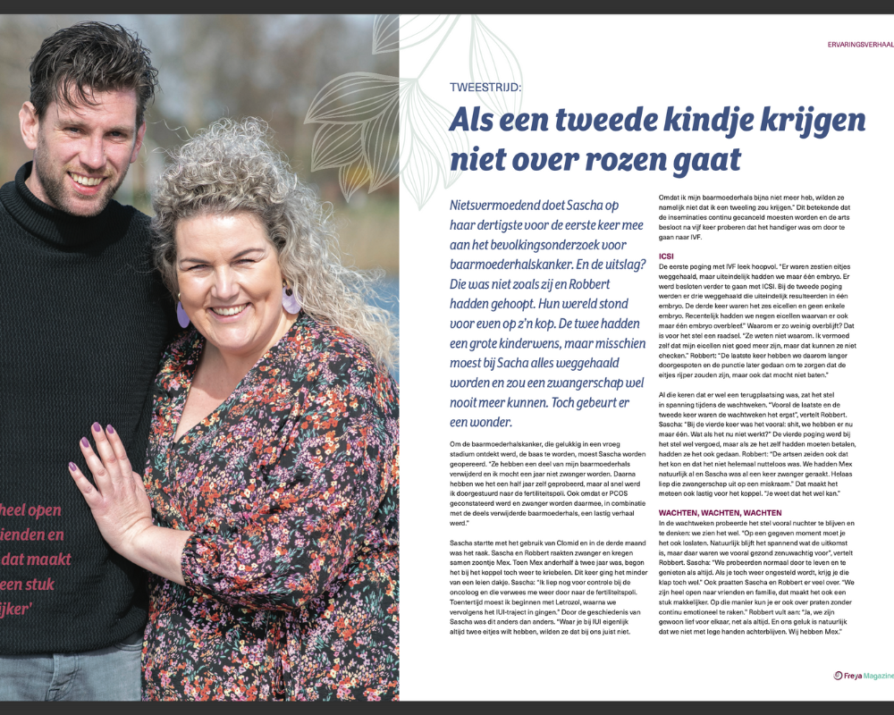 Als een tweede kindje krijgen niet over rozen gaat